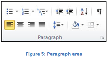 Figure 5: Paragraph area