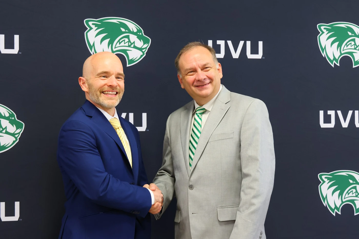 SLCC Provost (left), Jamie Cooper, and UVU Provost, Wayne Vaught sign a transfer agreement to create a more seamless pathway for SLCC graduates.