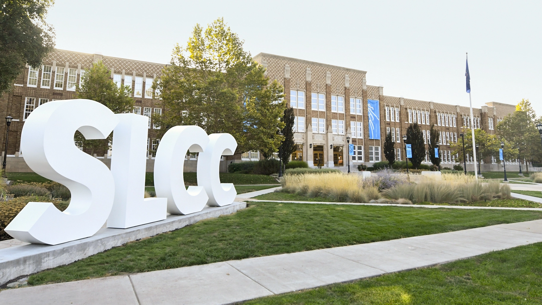 SLCC block letters at South City Campus