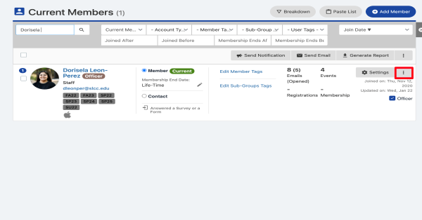 Locate the three dots settings menu