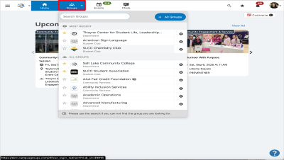 Search for your group on the home page